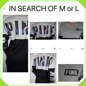 Victoria’s Secret PINK smoke/marble bling tee